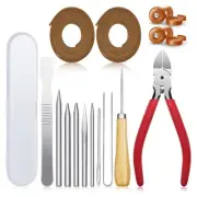 16 Pcs Glove Relacing Kit Needle Leather Cutter Scratch Awl Tool for5043