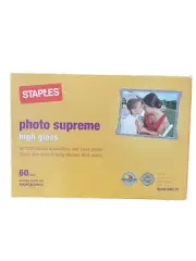 Staples photo Supreme high glass photo paper 60 sheets 4 X 6 any printers
