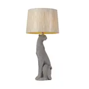Nala 1 Light Table Lamp Silver & Linen - NALA TL-SL