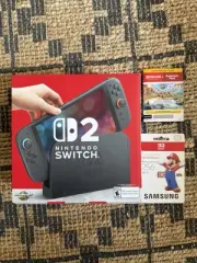 Nintendo Switch 2 Console + Mario Kart World Game Bundle And Extras
