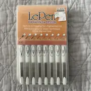 LePen Le Pen Technical Drawing Pen Pigmented Ink 8 Pc Set New NWT