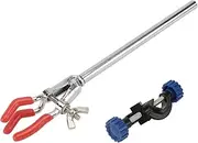 Veemoon 3 Prong Retort Clamp for Laboratory Use - Zinc Alloy Flask & Test Tube Holder - Rubber Coated Head for Secure Grip Multi Function Lab Stand Accessory 2pcs Set for School and
