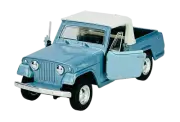 WELLY OLD TIMER 1967 JEEP JEEPSTER COMMANDO PICKUP BLUE 1:34 DIE CAST NEW IN BOX