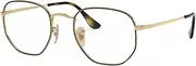 Ray-Ban Rx6448 Hexagonal Prescription Eyeglass Frames, Havana on Arista/Demo Lens, 51 mm