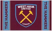 West Ham United FC Crest Stripe Flag