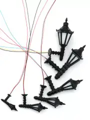 10PC Miniatures Lot HO/OO 1:100 1:150 1:200 Scale LED Wall Lamps Courtyard Light