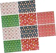 Gatuida 10pcs Diy Handmade Wrapping Paper Holiday Wraps Christmas Decor Flower Christmas Wrapper Brown Decor Flowers Decoration Birthday Wrapper Paper Bag South Korea