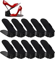 Shoe Storage Organiser Space Saver Shoe Rack Adjustable Double Layer Set of 10 Pieces Black – Shoe Storage Organiser for Home Improvements