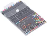 12 Pcs Sublimation Ink Pen Set, Multicolor 0.4mm Fine Tip Heat Transfer Pen with Number 6 Adapter, Compatible with Explore, Explore One, Explore Air, Explore Air2, Maker