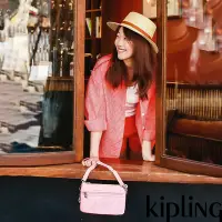 在飛比找Yahoo奇摩購物中心優惠-『千層包』Kipling 華麗粉橘單肩隨身斜背包-RIRI