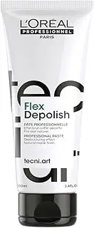 L'Oréal Professionnel Tecni.ART Flex Depolish | Salon Grade Depolish, Destructuring and Workable Hair Paste with Natural Matte Finish For a Disheveled Hairstyle Texturizing and Volumizing | 100ml