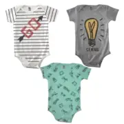 JUNK FOOD Baby Size 6-9 Month Monopoly One-Piece Bodysuits (3) pack New in Box