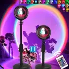 Projector Lamp Rainbow Night Light Sunset Light Background Wall Table Lamp New