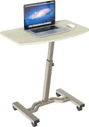 Adjustable Laptop Stand Cart, 28-33 Height, Maple Finish