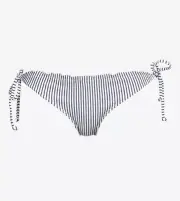 NWT ROXY Juniors Bico Mind of Freedom Tie-Side Bikini Bottom White/Black LARGE