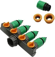 Garden Hose Splitter - 4 Way Tap Splitters | Household Hoses Connector Adapter with Shut Off Valves for Gardening Irrigation