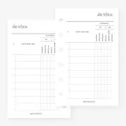 Pocket Inbox Planner Insert Agenda Refill for Pocket size 6 Ring Binder 3.2 x 5