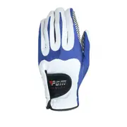 Men Golf Fiber Cloth Gloves Left/Right Hand Glove Magic Elastic Particles Men Slip-resistant Accessories [Left hand] white blue_L