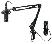 Audio Technica AT2035 Cardioid Condenser Studio Microphone/Mic+Case+Boom Arm
