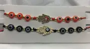2 PC Evil Eye Bracelets Set Jewelry Unisex Bead Charm String Knot Bracelet 1744