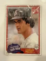 1981 COCA COLA BY TOPPS BASEBALL CELLO PACK WITH DWIGHT EVANS SHOWING