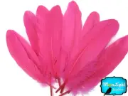 1/4 lb - Hot Pink Goose Satinettes Wholesale Loose Wing Feathers Craft Supplier