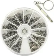 1000 Tiny Screws Nut Screwdriver Watch Eyeglass Sun Glasses Repair Tool Set Kit