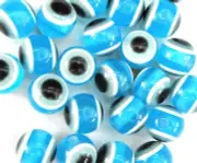 500 PCS x Resin Evil Eye Resin Beads Blue Approx 10mm diameter & 2mm Hole