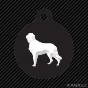 Irish Setter Keychain Round with Tab dog engraved many colors dog canine pet