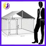 Pet Dog Kennel Enclosure Playpen Puppy Run Chain Cage Fence Play Pen