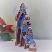 Nativity Stacking Nesting 8 inch Holy Family Angel Bethlehem