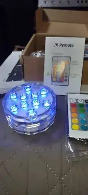 Four LED Submersible Lights with IR Remote Control
