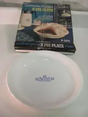 NIB CorningWare Blue Cornflower 9” Pie Plate P309 In Original Box