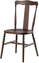 CVBFDB Dining Chair Solid Wood French Dessert Store Retro Chair Backrest Restaurant Dining Table and Chairs Coffee Shop Chairs