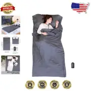 Premium 100% Silk Sleeping Bag Liner - Comfortable & Easy to Pack Travel Size