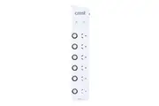 Crest Surge Protected 6-Socket Power Board Strip w 6 Individual Switches White