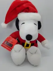 Hallmark Peanuts Santa Snoopy Santa Plush w/ Charlie Brown Mini Ornament -EF819