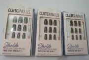 Clutch Nails Starlite 24 Reusable Coffin Nails CFF120 NEW LOT OF 3