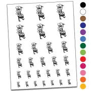 Drummer Drumming Marching Band 12 Days of Christmas Temporary Tattoo Set