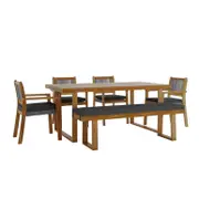 Albian Solid Timber 7-Seater Outdoor Dining Set