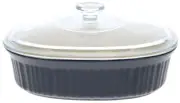 CorningWare 2.5qt/2.3L French Colors Navy Blue Baking Dish with Lid
