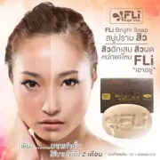 FLI Bright Whitening Soap Head To Toe Thai Herbal Remove Acne Freckles Warts