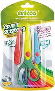 Amex Cricco Children's Scissor - Scissors for Children - Preschool School DIY Crafts - Art Crafts - Safety Scissors Paper - Beginner Scissors for Primary School Students - Decorative Scissors