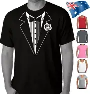 Tuxedo T SHIRT funny Men's t shirts mens fancy dress wedding bucks party tee's