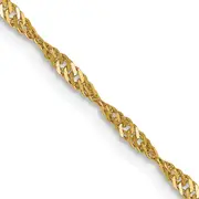 14K Yellow Gold 30 Inch 1.70mm Singapore With Lobster Clasp Chain