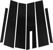 Exterior Door Pillar Posts Cover Trim : Compatible with Taurus 2010‑2019, Side Door Window Cover Glossy Black Pillar Post Decal Trim, 6 PCS