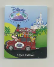 DISNEY DVC 2009 VACATION CLUB VAN GOOFY & PLUTO PIN ON CARD