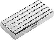 [Generic] Daseeme Double case 10 Pieces Portable Pure Copper Corrugated Card Slot Design Smoking Set Men's Gift Manufacturer Direct Sales 603 603 Silver 10 Pack More Than 1200