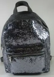 Backpack Mossimo Splendid Handbag Gray SIlver Glitter-Bomb Zip-Around Small NWT