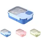 3 Grid Bento Box Portable Microwave Food Storage Container Lunch Box for Kids